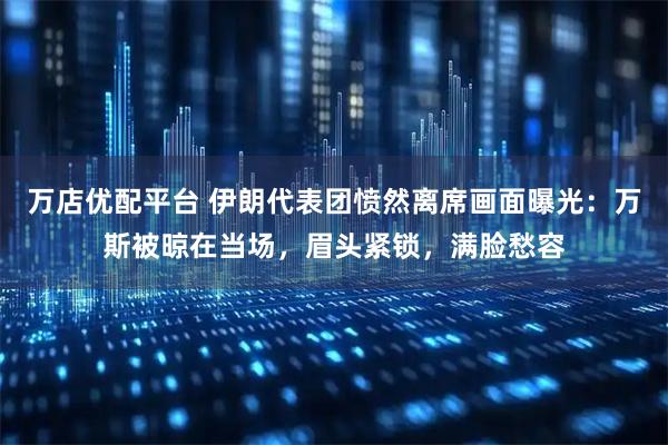 万店优配平台 伊朗代表团愤然离席画面曝光：万斯被晾在当场，眉头紧锁，满脸愁容